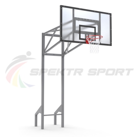 Купить Стойка баскетбольная уличная усиленная со щитом из оргстекла, кольцом и сеткой SP D 413 в Сегеже 